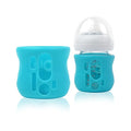 Olababy Silicone Sleeve for Avent Natural Glass Baby Bottles (4 oz, Blue)