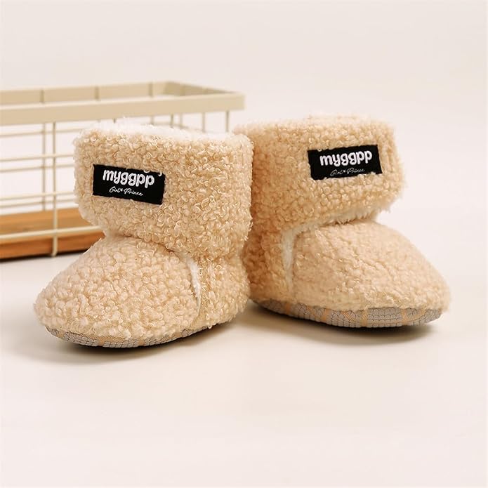 Ohwawadi Infant Baby Boots Boys Girls Cozy Fleece Slippers Snow Boots Winter - Image 8