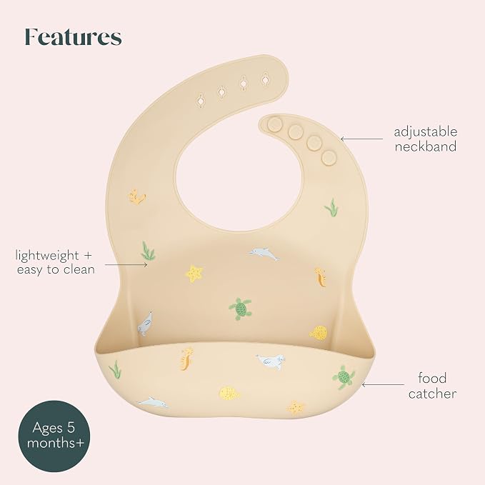 Silicone Bib Set of 2, Waterproof, - Image 3