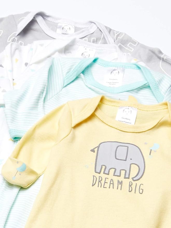 Gerber Baby Boys & Girls 4-Pack Sleeper Gown - Image 2