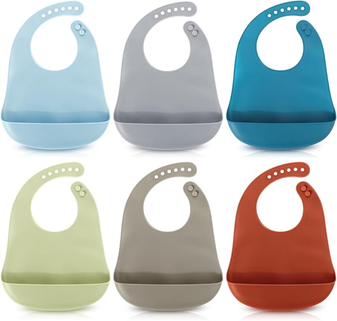 Mepase Silicone Bibs for Baby Waterproof Silicone Bib | Soft Food-grade Material by Mepase