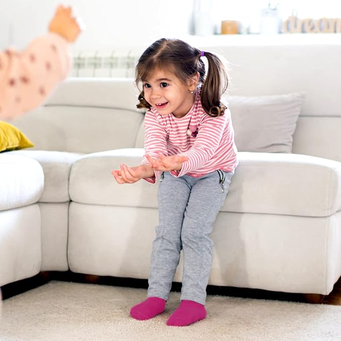 Baby Toddlers Crew Socks with Non-Slip Grip 12 Pack Cotton Stretch Socks | Soft - Image 5