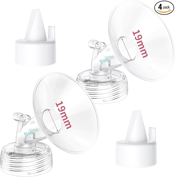 19MM Flange and Duckbill Valve Set Compatible with Spectra S1 S2 9 Plus, Wide Mouth Breast Pump Replacement Parts, Multiple Size Options 13–30mm, Not Original Accessories