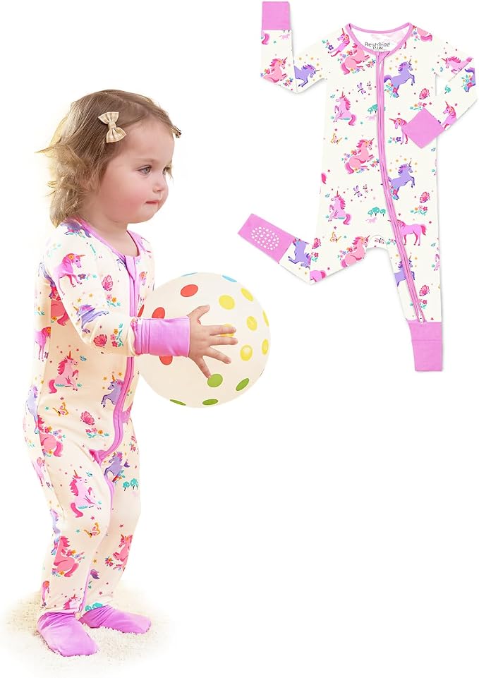 babee Reshinee Viscose Derived from Bamboo Baby Footie Pajamas Convertible by babeeReshinee