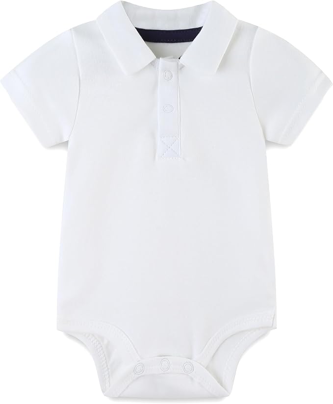 Baby Girl Collared Onsie Polo Bodysuit Boy Cotton Romper Short Sleeve 0~24M by Unknown