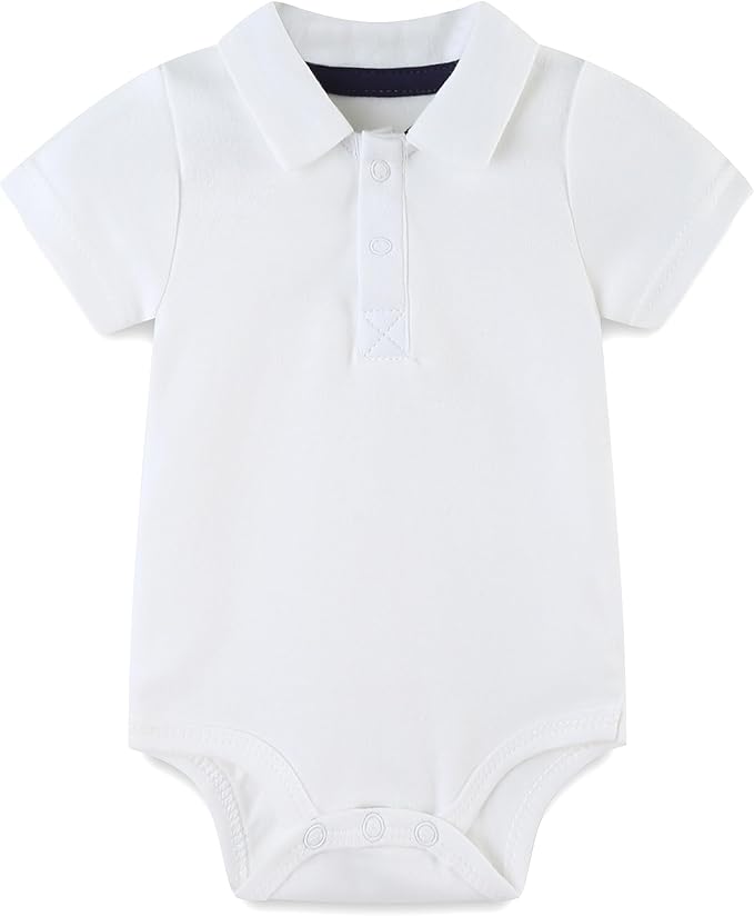 Baby Girl Collared Onsie Polo Bodysuit Boy Cotton Romper Short Sleeve 0~24M by Unknown