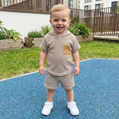 Toddler Baby Boy Hooded Dinosaur Summer Outfit Funny T-Shirt Shorts Set - Image 7