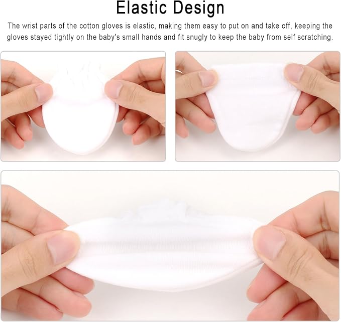 BQUBO Baby Mittens No Scratch Cotton Newborn Infant Glove Soft Skin-friendly - Image 7
