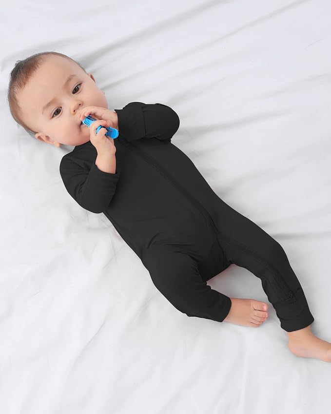 GUISBY Baby Rayon Footless Snug Sleepers, 2-Way Zip Footless Pajamas 3-Pack | - Image 3