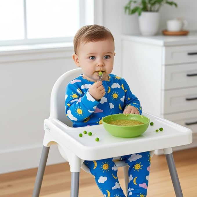 PATPAT Baby Footie Romper with Mittens for Boy and Girl, Anti-Slip & 2-Way Zipper, Long Sleeve, Viscose from Bamboo, Outfit