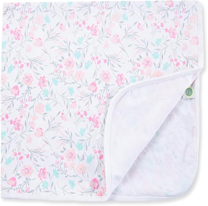 Little Me Blankets for Baby Girls' Watercolor Swaddling Receiving Blanket - Image 3