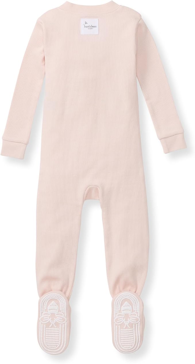 Burt's Bees Baby Girls Organic Cotton, Snug Fit Footed Sleeper Pajamas | - Image 2