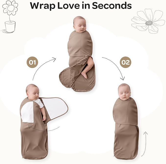 Momcozy Swaddles for Newborns, Quiet Fastener Swaddle for Infant 0-3 Months | - Image 6
