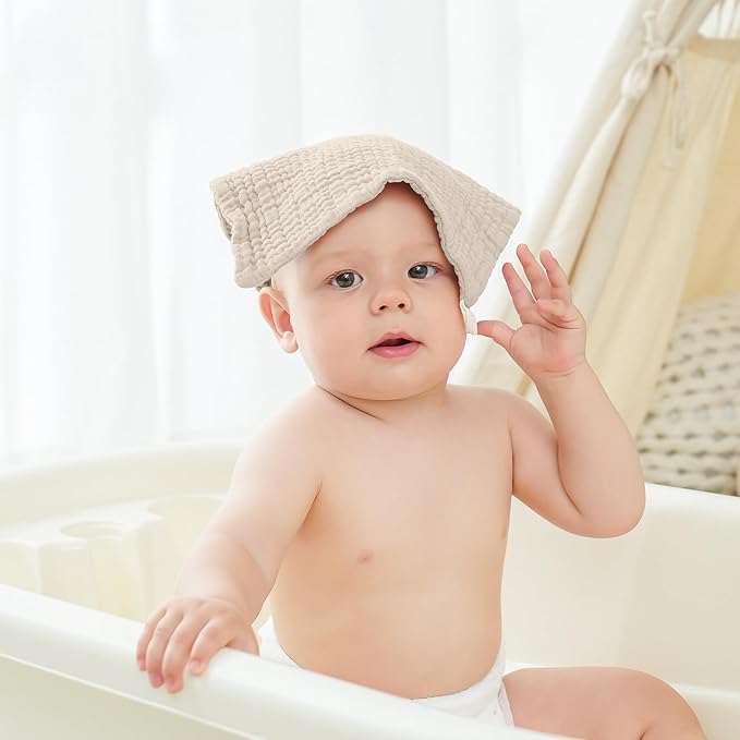 Bearmoss Muslin Burp Cloths 100% Cotton Cloths Baby Burp Cloths Muslin - Image 5