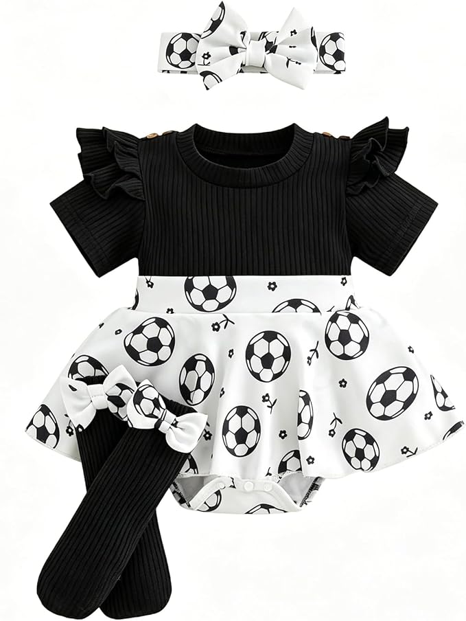 Giraropa Newborn Baby Girl Clothes Smocked Bubble Romper Dress + Socks + by Giraropa
