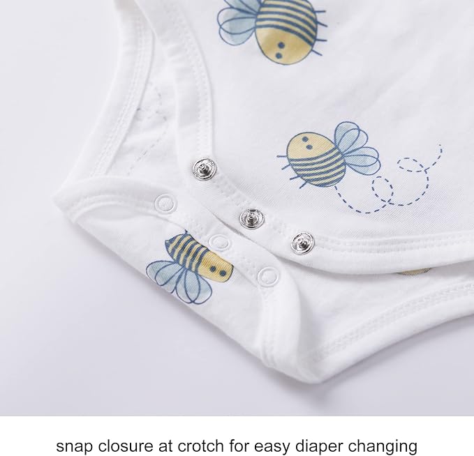 pureborn Baby Girls Boys Bodysuit Super Soft Cotton Romper 0-24 Months | - Image 6