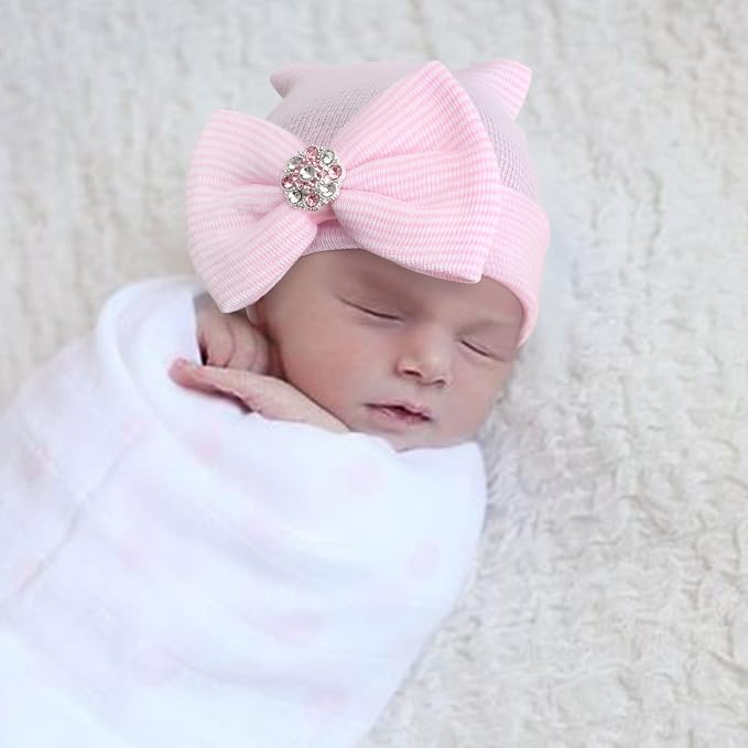 AQOKKA Newborn Baby Girl Hats - Image 3