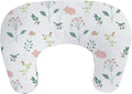 Little Grape Land Nursing Pillow, Soft 100% Cotton Breastfeeding Pillow with Breathable Muslin Removable Cover,Pink Bunny Breast Feeding Pillows for Babies 0-12 Months with Protective Zipper