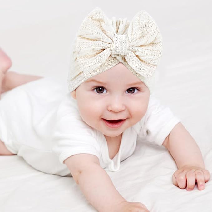 Cinaci 4 Pieces Baby Girls Turban Hats - Image 5