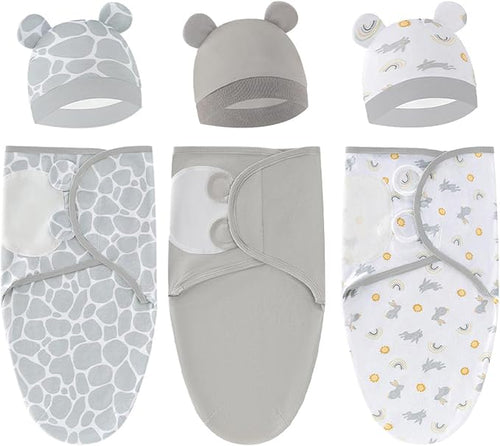 3-Pack Unisex Baby Swaddles for Newborns by Exemaba