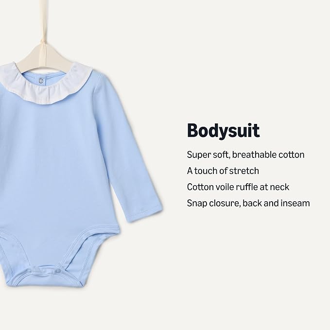 Amazon Essentials x Sofia Grainge Baby Girls' Long Sleeve Cotton Ruffle Collar - Image 2