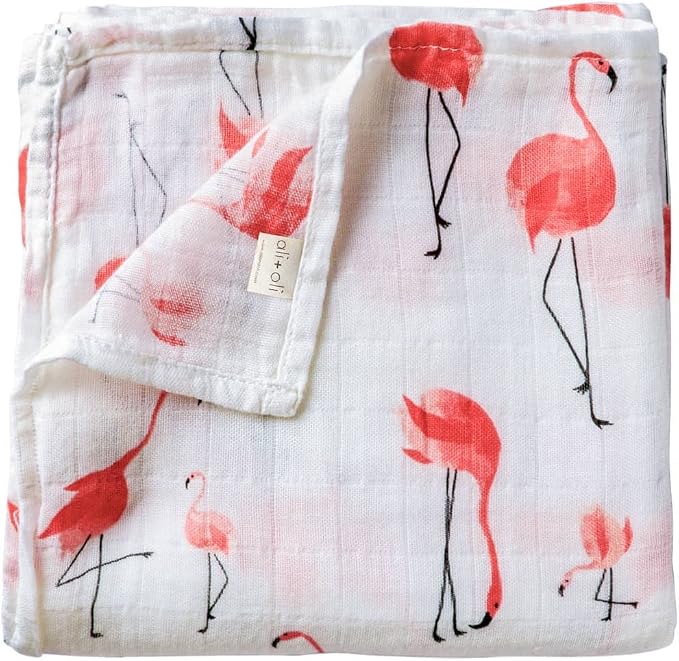Ali+Oli Muslin Swaddle Blanket for Baby Large 47" x 47" Soft Rayon Made from by AliOli