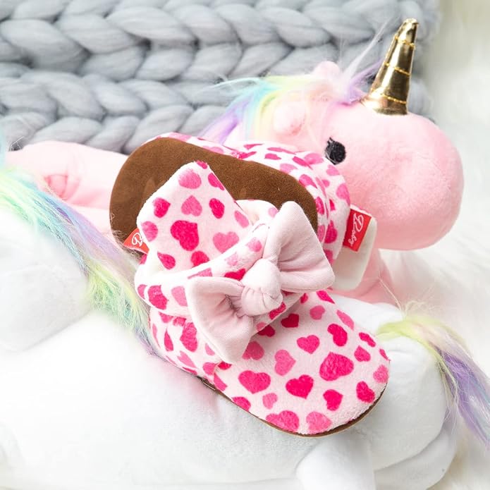 Babelvit Newborn Baby Boy Girl Soft Fleece Booties Stay On Infant Slippers - Image 4