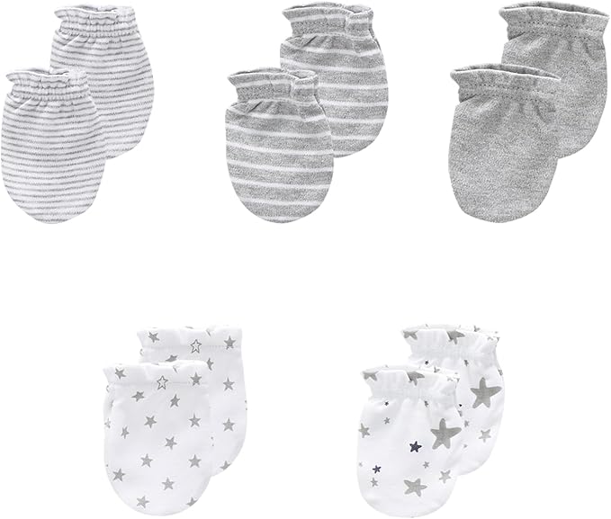 JELYLOVE 5 Pack Baby Boy Girl Anti Scratch Mittens Infant Gloves Essentials | by JELYLOVE