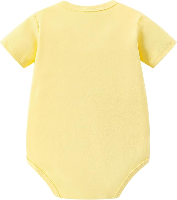 AIWUHE Unisex-Baby Short Sleeve Bodysuits Cotton One-piece Boy Girl Summer - Image 2