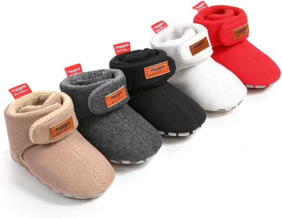 Ohwawadi Infant Baby Slippers Girls Boys Booties Warm Baby Socks Shoes Newborn - Image 3