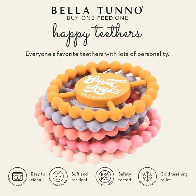 Baby Teether by Bella Tunno, Silicone Teethers for Babies 3-6 months, 6-12 months, Baby Toys, Pacifier, Teething Relief, Boys, Girls, Darling