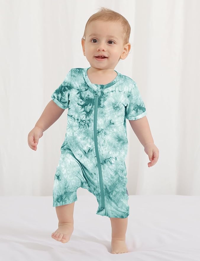 Jimonda Baby Bamboo Viscose Tie Dye Rompers Girl/Boys 3pc Pjs | Premium Soft - Image 4