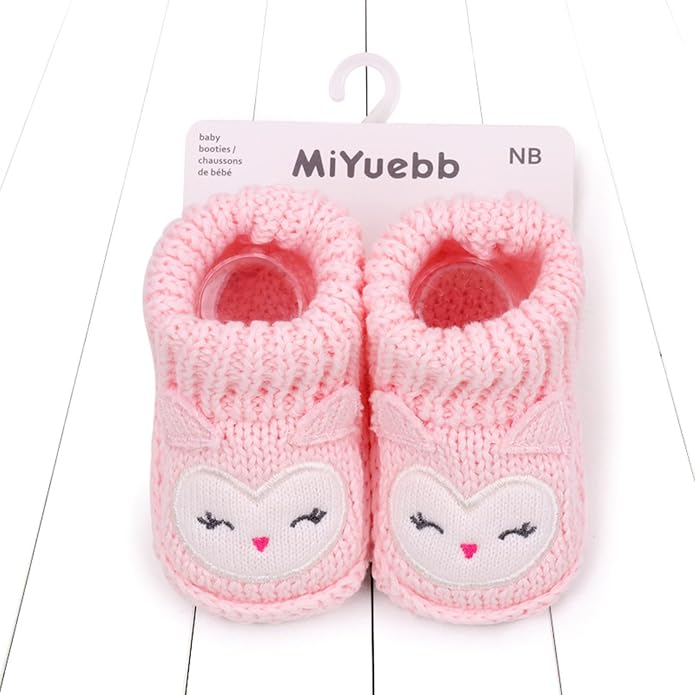 Infant Baby Boys Girls Knitted Booties Soft Cute First Walking Socks Shoes | - Image 2