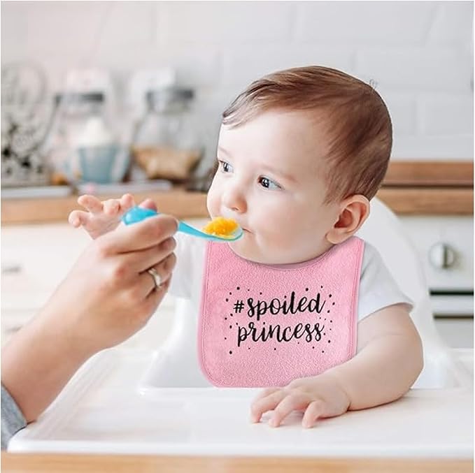 The Peanutshell Baby Girl Terry Bib Set of 8-100% Cotton, Absorbent Baby Bibs - Image 6