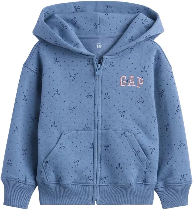 GAP Baby Girls' Logo Hoodie Hooded Full Zip Sweatshirt by GAP