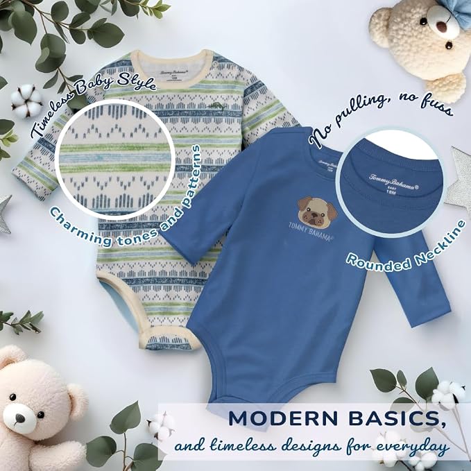 Tommy Bahama Baby 5-Piece Onesie Set - Image 2