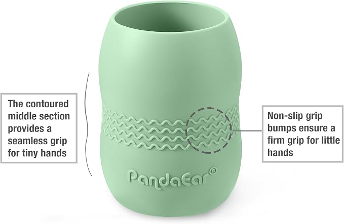 PandaEar Silicone Baby Feeding Set, 6-12 Months, Bib Plate Bowl Cup Spoon - Image 6