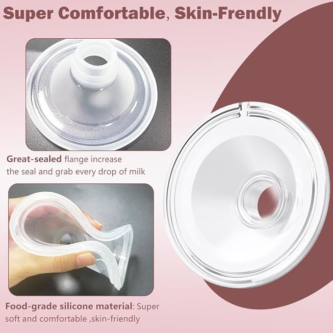 1pcs Silicone Flange 17mm Compatible with Momcozy S12 Pro/S9 Pro/TSRETE S12/kmaier S12 Breast Pump，Flange Wearable Breast Pump Replacement Accessories,Shield 17mm Flange Parts