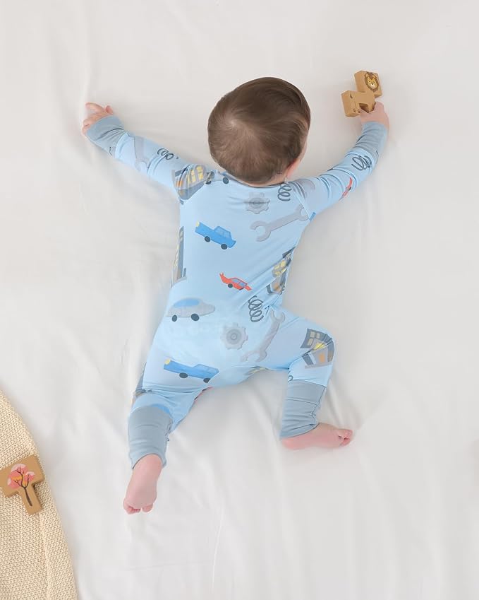 GUISBY Baby Footless Pajamas, Rayon of Bamboo, NB-2T | Rayon of bamboo softness - Image 7