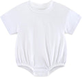 Baby Bubble Onesie Romper 100% Organic Cotton Clothes Short Sleeve Summer Solid by Unknown