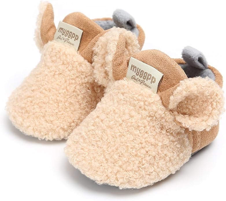 Baby Boys Girls Cotton Booties Non Skid Soft Sock Boots Infant Slippers Newborn by AKINGIO