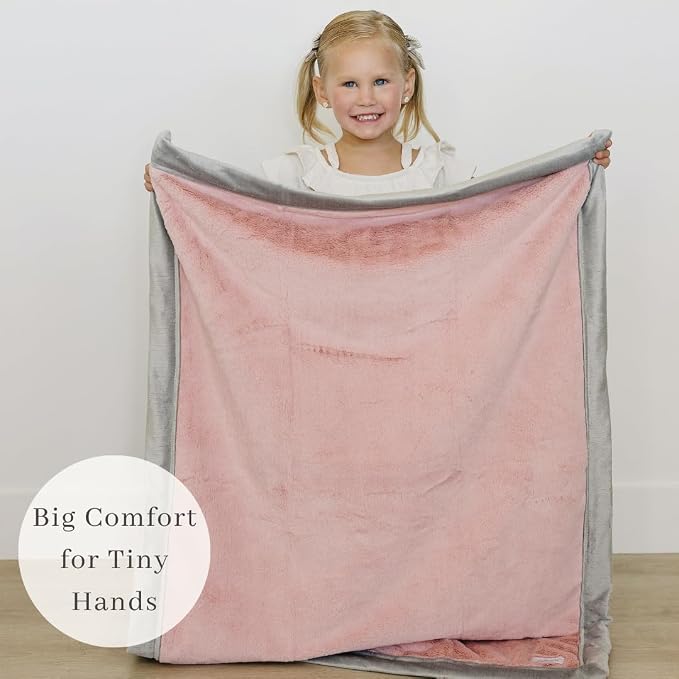Saranoni Luxury Baby Blanket Receiving Blanket Light Pink Gray 40x30 | - Image 5