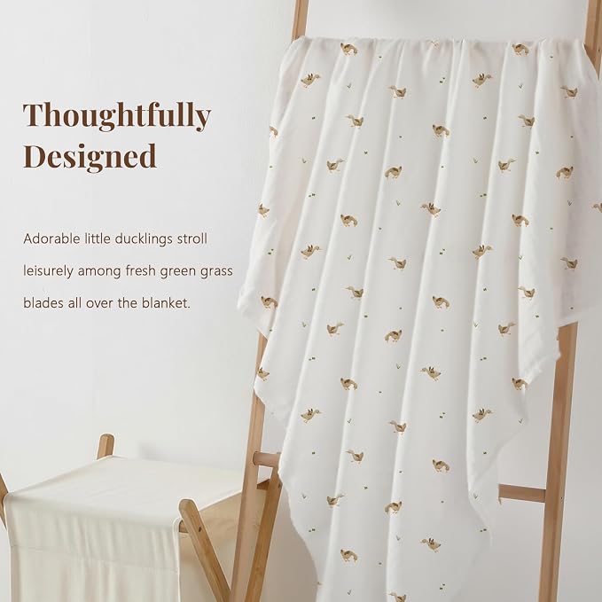 POMISO Muslin Swaddle Blankets for Boys & Girls, Newborn Receiving Blankets - Image 7