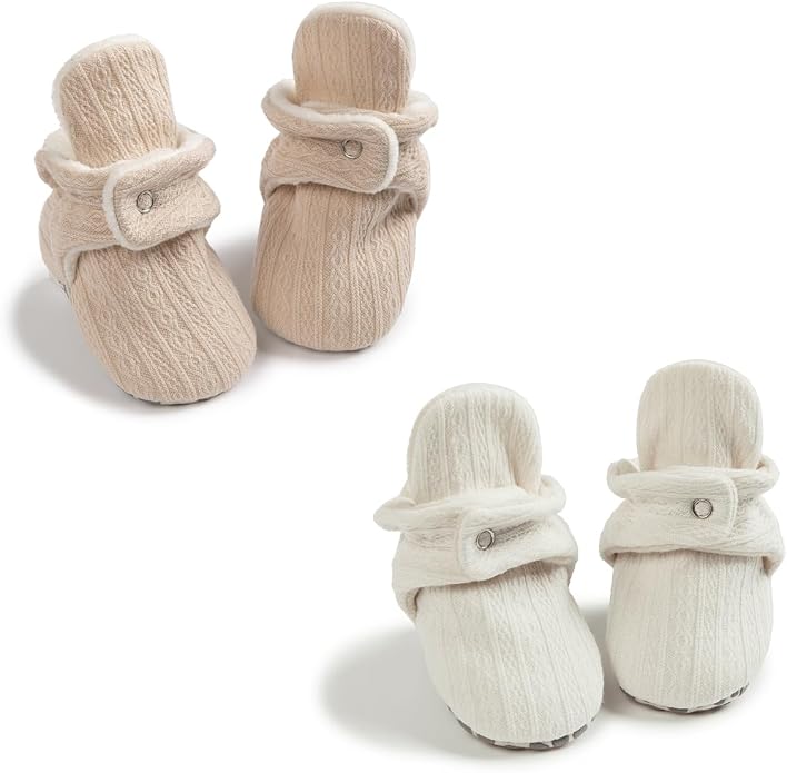 Sawimlgy Newborn Infant Baby Girl Boy Cotton Booties Stay On Sock Slippers Soft by Sawimlgy