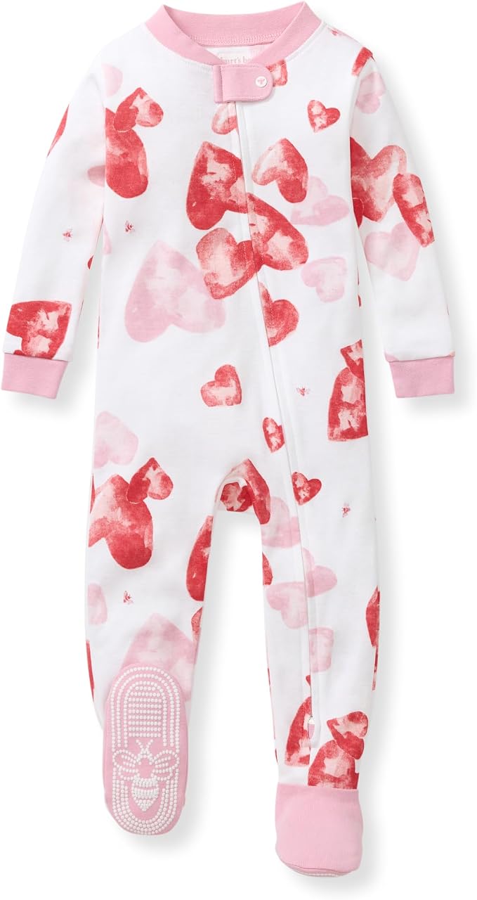 Burt's Bees Baby Girls Organic Cotton, Snug Fit Footed Sleeper Pajamas | by BurtsBeesBaby
