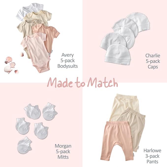 Butterblu Ashley 5-Pack Long Sleeve Ruffle Shoulder Bodysuits 100% Cotton | - Image 5