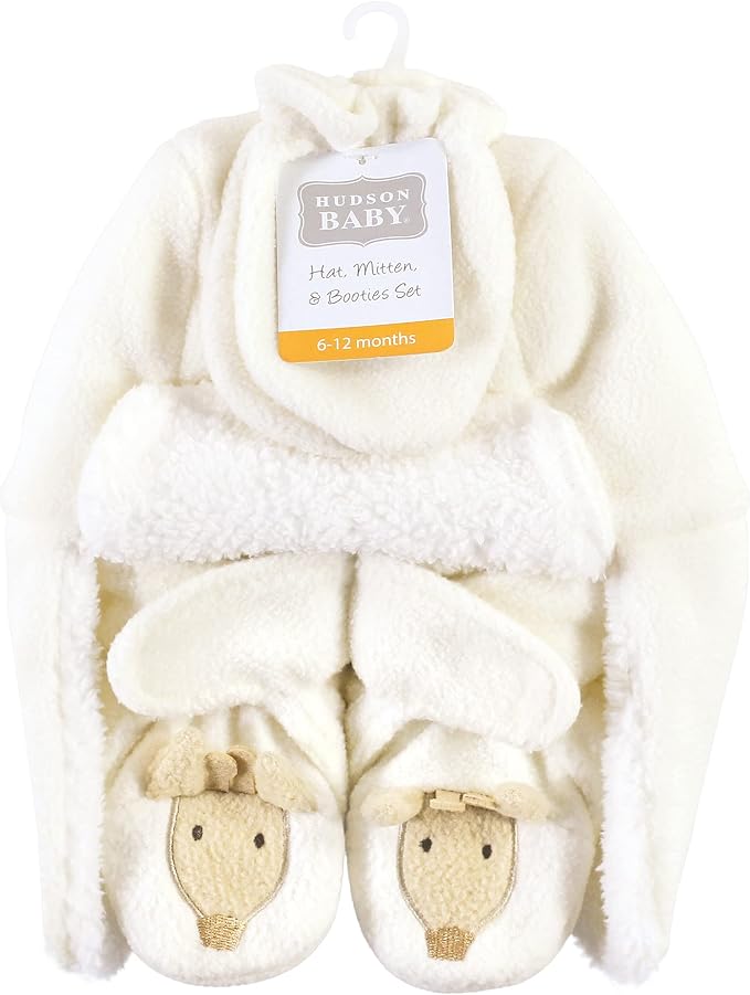 Hudson Baby Baby Hudson Baby Unisex Baby Trapper Hat, Mitten and Bootie Set - Image 2