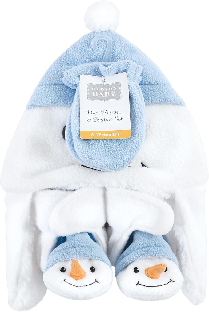 Hudson Baby Baby Hudson Baby Unisex Baby Trapper Hat, Mitten and Bootie Set - Image 2