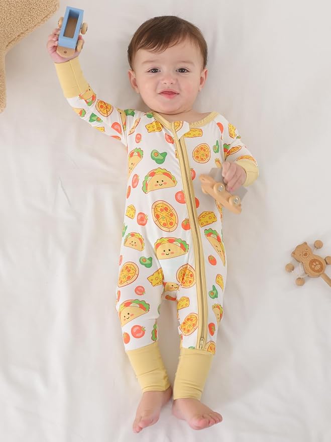 GUISBY Baby Footless Pajamas, Rayon of Bamboo, NB-2T | Rayon of bamboo softness - Image 6