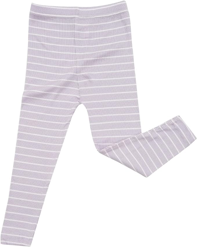 AVAUMA Stripe Pattern Baby Boys Girls Pajama Set Kids Toddler Snug fit Ribbed - Image 4